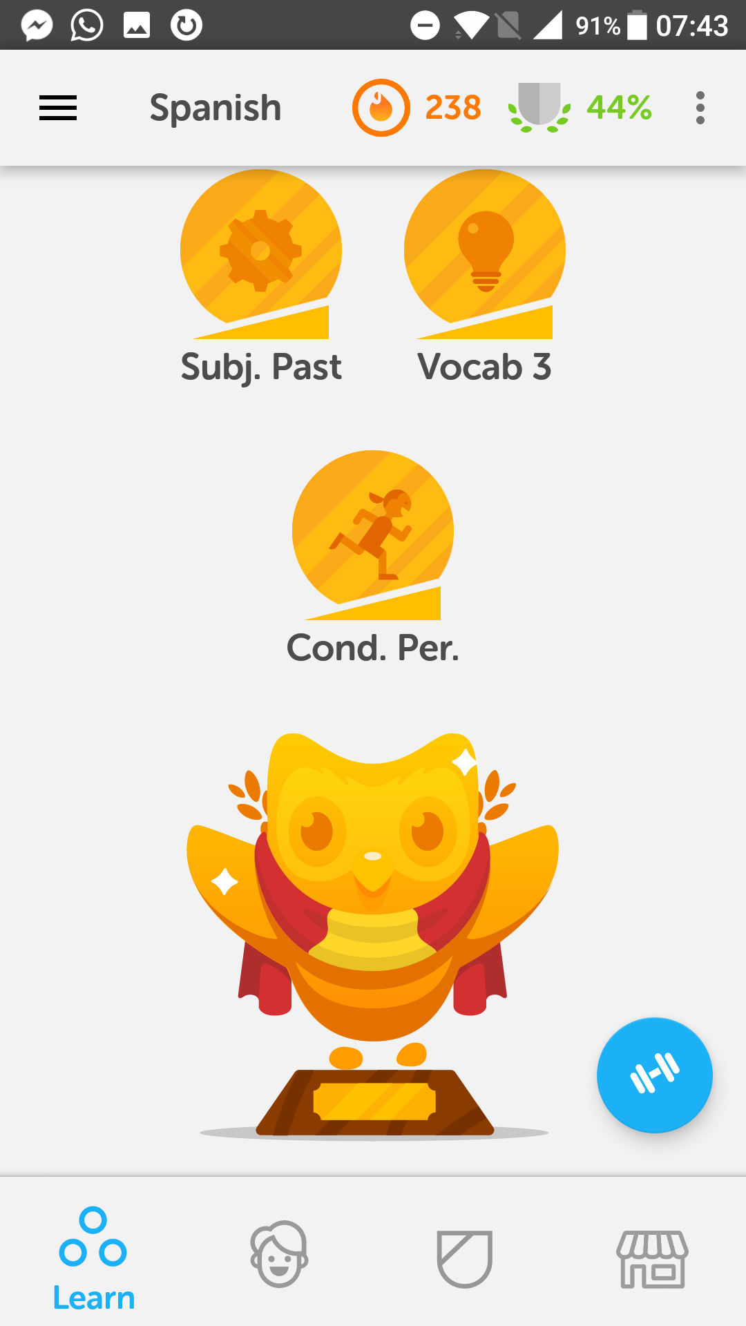 Completing Duolingo